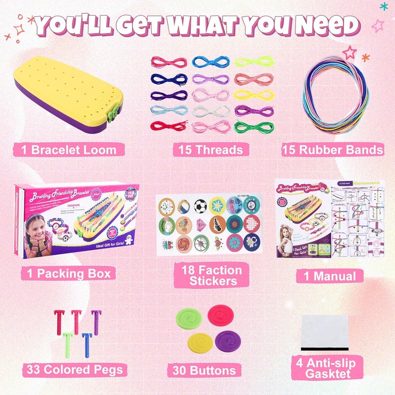 VIDIBESTY Stretchy Bracelet Making Kit for Girls 6-12, Elastic String DIY Arts & Crafts Bulk Toy Set, Friendship Jewelry Maker Tool, Popular Christmas Birthday Gifts for Kids Ages 7 8 9 10 11(112PCS) - Image 4